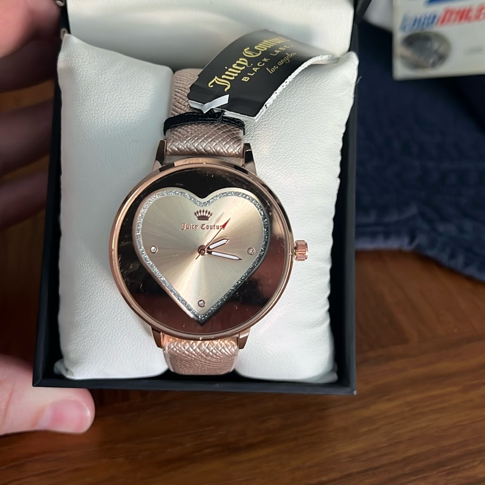 Juicy Couture Heart Watch Black Label